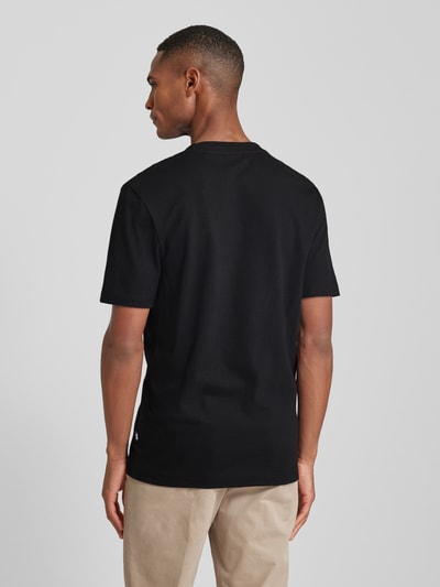 BOSS T-Shirt mit geripptem Rundhalsausschnitt Modell 'TIBURT' Black 5