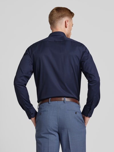 Eterna Regular fit zakelijk overhemd van katoen Marineblauw - 5
