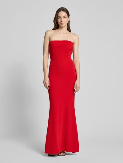 SISTAGLAM Abendkleid mit Raffungen Modell 'Selene' Rot 4