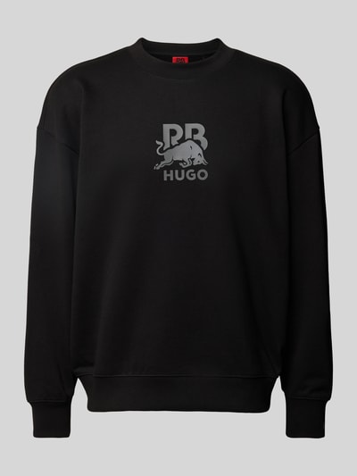 HUGO Oversized Sweatshirt mit Label-Print Modell 'Dahrain' Black 2