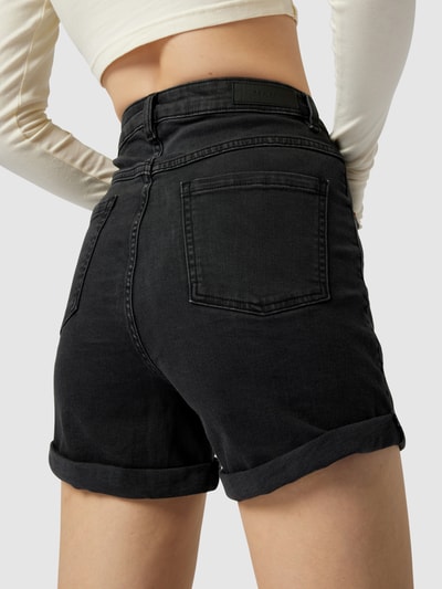 Review High Waist Jeansshorts mit Stretch-Anteil Anthrazit 3