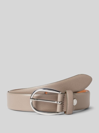 Vanzetti Leren riem met doornsluiting Taupe - 1