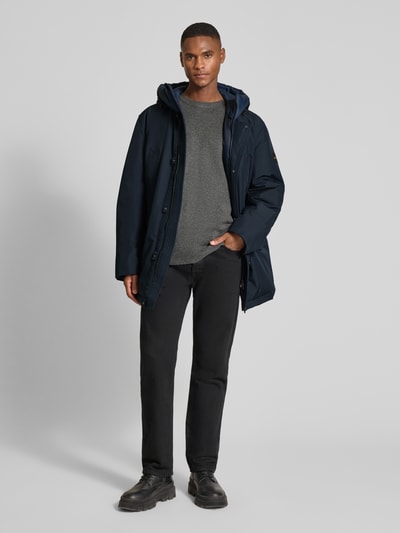 BOSS Orange Relaxed fit parka met capuchon, model 'OSIASS1' Marineblauw - 1