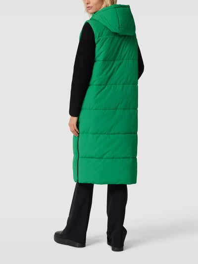 Jake*s Casual Oversized bodywarmer met capuchon Appeltjesgroen - 5