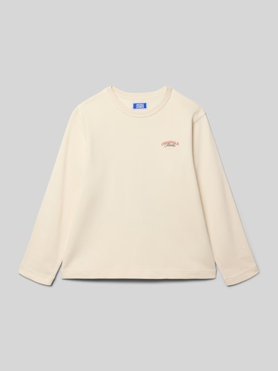 Productfoto, Regular Fit Sweatshirt met logo-print model 'Upstate' van Jack & Jones, kinderkleding, katoen, ronde hals, lichte kleur