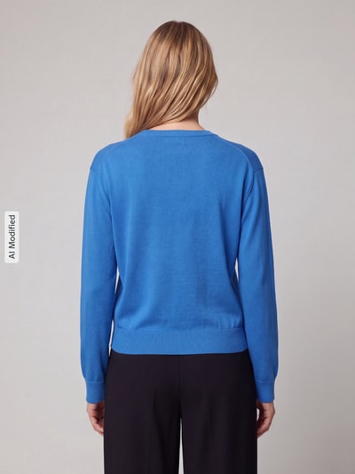 Jake*s Casual Pullover mit V-Ausschnitt Royal 5