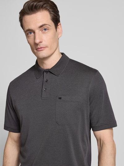 Christian Berg Men Regular Fit Poloshirt mit Brusttasche Graphit 3