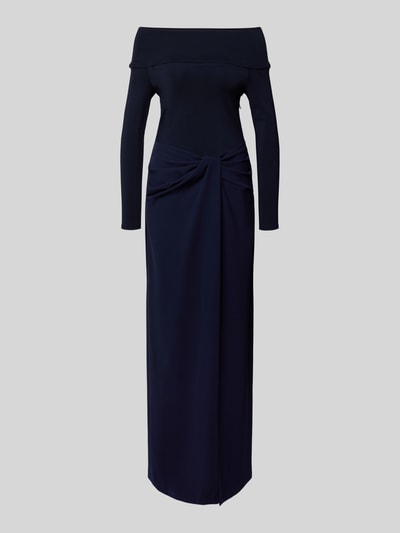 Lauren Ralph Lauren Avondjurk met carmenhals, model 'SAKARIS' Marineblauw - 2