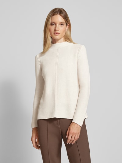 Oui Gebreide pullover met opstaande kraag Offwhite - 4