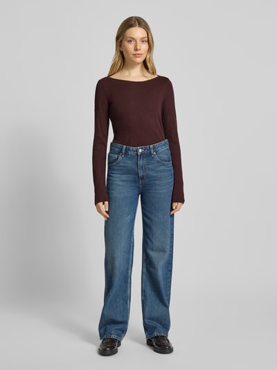 Marc O'Polo Regular fit shirt met lange mouwen van puur katoen Bordeaux - 1