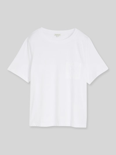 Tom Tailor Regular Fit T-Shirt aus reiner Baumwolle Weiss 2