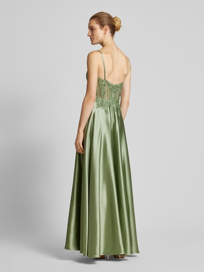 Luxuar Abendkleid mit Spitzenbesatz Lind 5