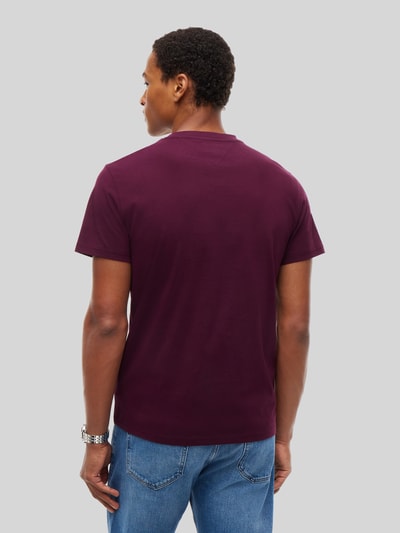Tommy Jeans Slim Fit T-Shirt aus reiner Baumwolle Bordeaux 5