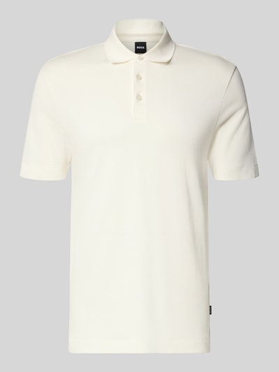 BOSS Regular Fit Poloshirt aus Lyocell-Mix Modell 'Pack' Offwhite 1