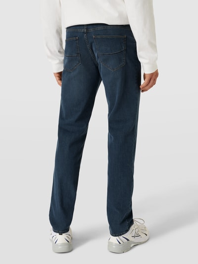 Brax Straight fit jeans met labeldetail, model 'CADIZ' Rookblauw - 5