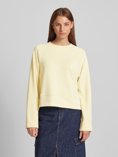 Jake*s Casual Sweatshirt met ronde hals Lichtgeel - 4