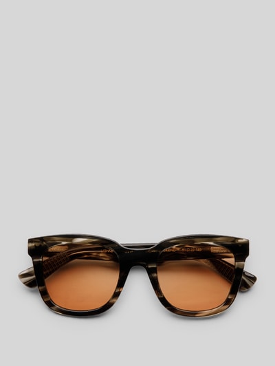 MessyWeekend Quadratische Sonnenbrille Modell 'LIV' Mittelbraun 2