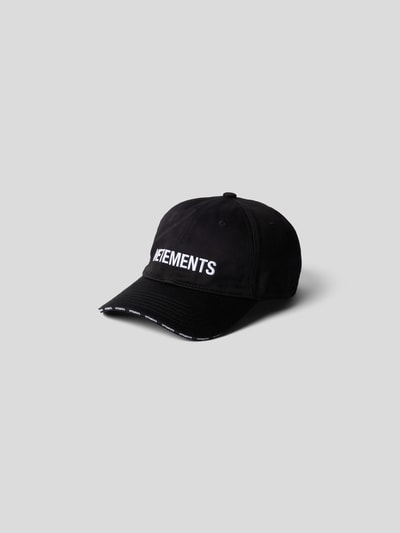 VETEMENTS Cap mit Label-Stitching Schwarz 2