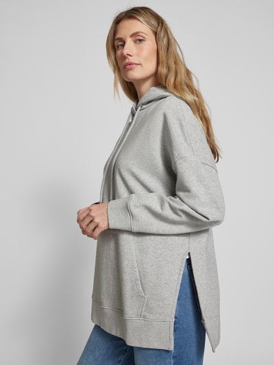 Marc O'Polo Oversized Hoodie aus reiner Baumwolle mit Seitenschlitzen Hellgrau Melange 3