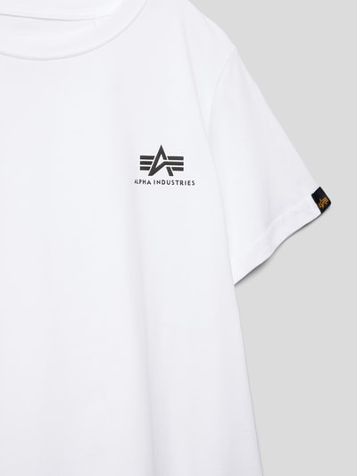 Alpha Industries T-Shirt mit Label-Print Weiss 2