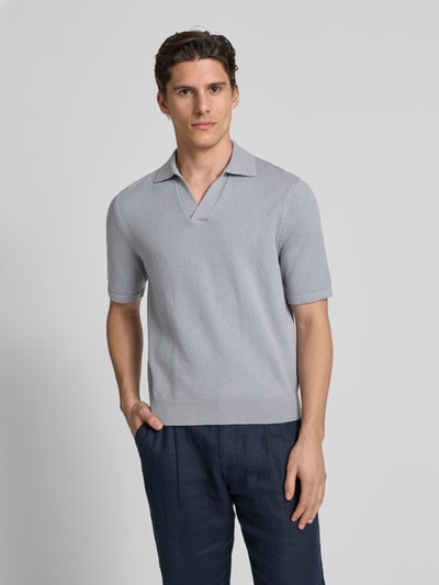JAKE*S STUDIO MEN Poloshirt mit Strukturmuster Sky 4