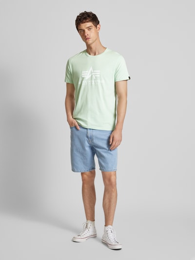 Alpha Industries T-shirt met labelprint Mintgroen - 1