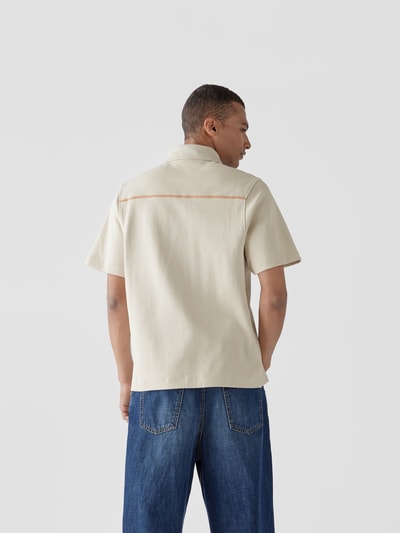 Jacquemus Poloshirt mit Label-Stitching Beige 5