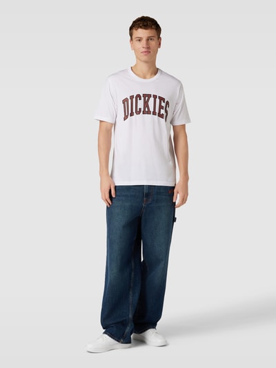 Dickies T-shirt z nadrukiem z logo model ‘AITKIN’ Biały 1