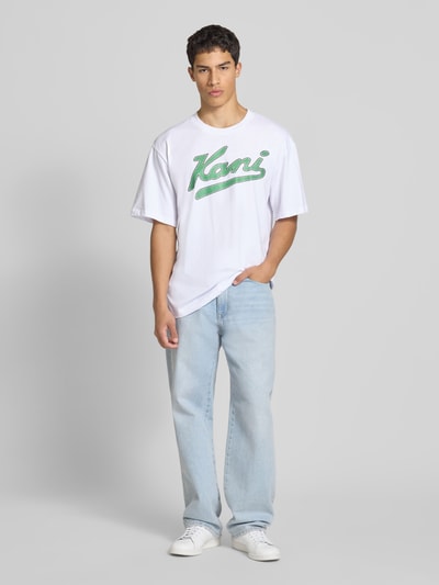 KARL KANI T-shirt met labelprint Wit - 1