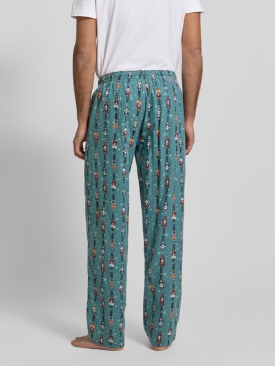 Jockey Pyjamabroek van flanel met elastische band Lindegroen - 5