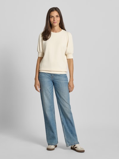 Soyaconcept Sweatshirt mit gerippten Abschlüssen Modell 'BANU' Offwhite 1