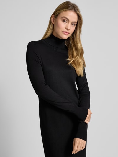 Christian Berg Woman Strickkleid aus Viskose-Mix mit Rollkragen Black 3