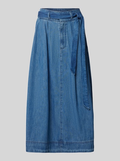 Lauren Ralph Lauren Jeansrok met strikceintuur, model 'SHIRLAINE' Jeansblauw - 2