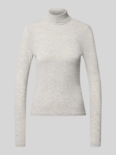 Produktfoto, Regular Fit Langarmshirt mit Viskose-Anteil Modell 'GLAMOUR' van ONLY, Dames shirt met lange mouwen in lichtgrijs, gladde textuur