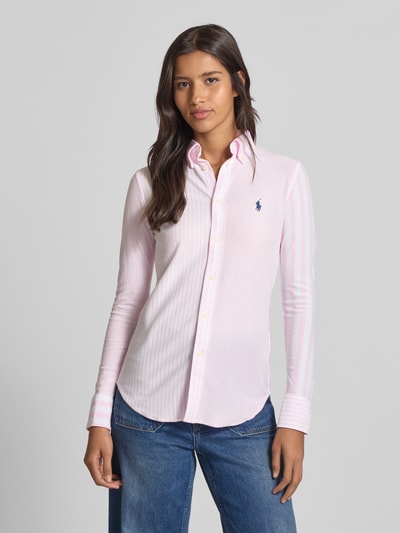 Polo Ralph Lauren Slim fit poloshirt met button-downkraag Roze - 4