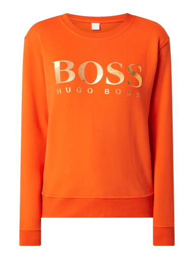 BOSS Orange Bluza z bawełny model ‘Tastitch’ Pomarańczowy 2