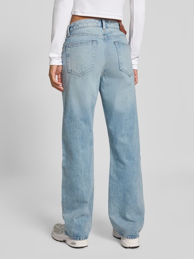 Calvin Klein Jeans Straight fit jeans met labeldetail Lichtblauw - 5
