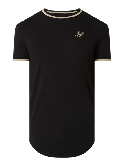 SIK SILK T-Shirt mit Logo-Stickerei  Black 2