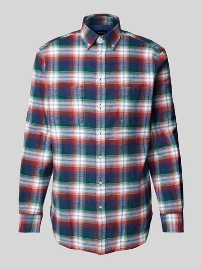 Christian Berg Men Freizeithemd mit Button-Down-Kragen Rostrot 2