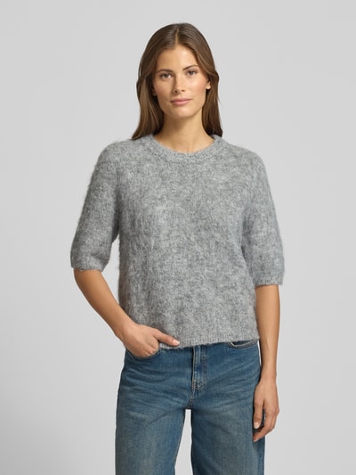 OPUS Strickpullover mit Woll-Anteil Modell 'Plaush' Hellgrau 4