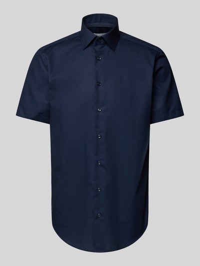 Christian Berg Men Regular Fit Business-Hemd mit Kentkragen Marine 2