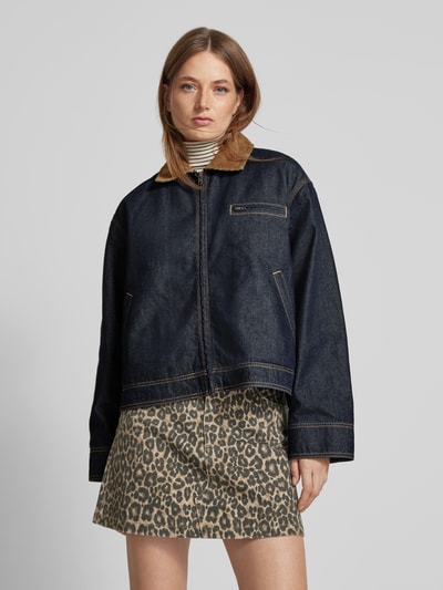 Jake*s Casual Oversized Jeansjacke aus reiner Baumwolle Jeansblau 4