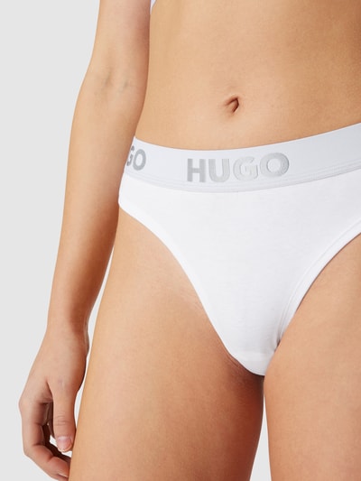 HUGO String met logoband Wit - 3