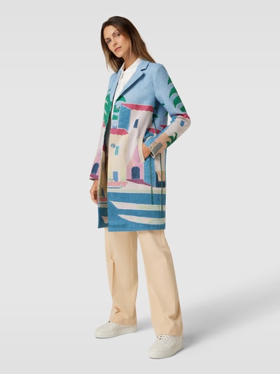 White Label Longblazer mit Motiv-Print Hellblau 1