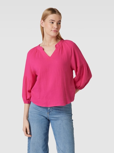 SMASHED LEMON Bluse mit   Strukturmuster und überschnittenen Schultern Pink 4