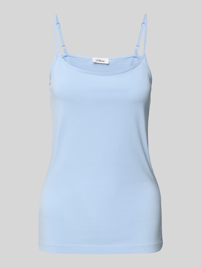 s.Oliver RED LABEL Slim Fit Trägertop aus Baumwoll-Mix Hellblau 2