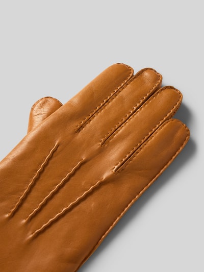 Hestra Handschoenen met labeldetail, model 'Edward' Cognac - 3
