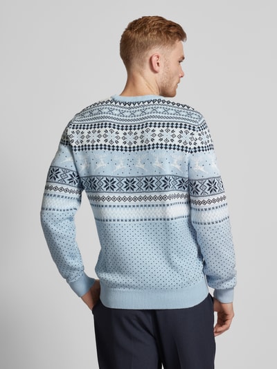 MCNEAL Gebreide pullover met ronde hals Lichtblauw - 5