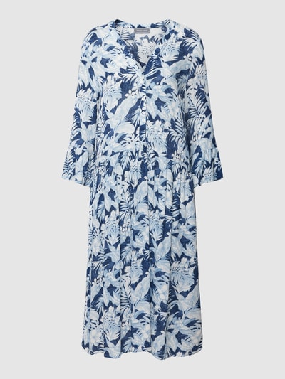 White Label Blusenkleid mit floralem Allover-Print Marineblau 2
