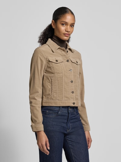 MAC Regular Fit Jeansjacke aus Baumwoll-Mix Beige 4